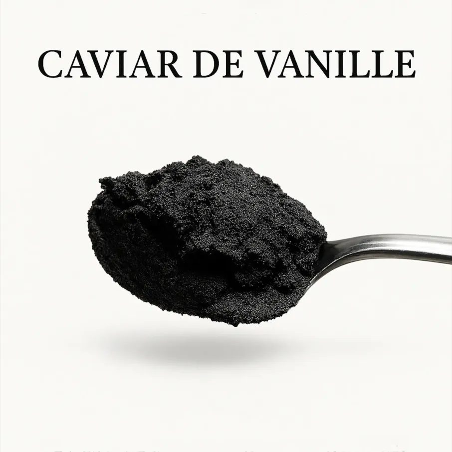 Caviar de vanille de Madagascar, graines noires extraites des gousses